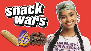 Tyla Rates British And South African Food  Snack Wars [upl. by Dahs10]