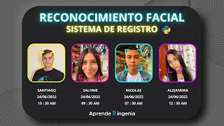 RECONOCIMIENTO FACIAL Y REGISTRO DE HORA EN TIEMPO REAL  Face Recognition Python OpenCV [upl. by Crellen]