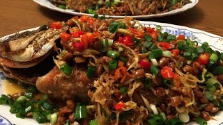 ចៀនជួន Fried Tilapia with Ginger and SoybeansCooking CambodianKhmer Food with Elissa [upl. by Ravert369]