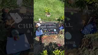 We visited Chris Cornells grave exciting 😢Thank you Chrischriscornellsoundgardengrunge [upl. by Euqinom497]