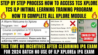 TCS BAD NEWS NO INCENTIVES FOR IPA TEST  FULL PROCESS HOW TO ACCESS XPLORE TRAINING MODULE COURCES [upl. by Imer]