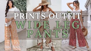 Stylish Summer Wide Leg Pants with Prints Elevate Your WarmWeather Wardrobe  2024 Fashion Trends [upl. by Alhsa]