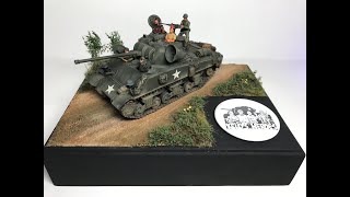 148 scale Kelly’s Heroes Oddball’s M4A3 Sherman Tank Diorama [upl. by Eugirne]