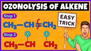 Ozonolysis of Alkenes  Trick of Ozonolysis of Alkenes [upl. by Rafe]