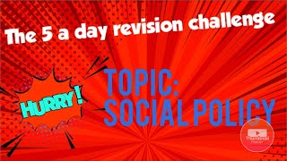 Sociology ⏱ 5 minute revision ⏱– SOCIAL POLICY amp THE FAMILY [upl. by Ruamaj]