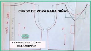 Video 3 Transformaciones del corpiño  CURSO ROPA DE NIÑAS [upl. by Einre]