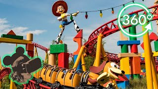 360º Ride on Slinky Dog Dash at Disneys Hollywood Studios [upl. by Yolanthe]