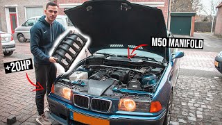 E36 323i M50 Manifold swap FULL install [upl. by Alboran]