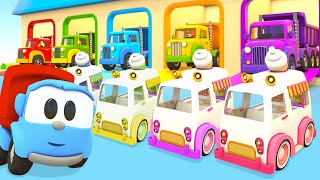 Car cartoons full episodes amp Street vehicles cartoon for kids  Leo the truck amp Helper cars for kids [upl. by Anelav]