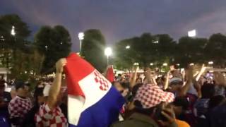 Croatian fans celebrating Marin Cilics victory in New York  US Open 2014 [upl. by Hosfmann808]