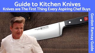 Gordon Ramsay Explains Kitchen Knives  Henckels amp Wusthof Chosen by Michelin Star Chef [upl. by Lucias]