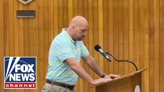 City council cuts mic off Alabama resident while voicing concerns over migrants [upl. by Seiber756]