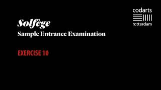 Solfège  Sample Entrance Examination  Exercise 10 [upl. by Poirer]