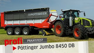 Elefantastisch Kombiladewagen Pöttinger Jumbo 8450 DB  profi Praxistest [upl. by Aicat691]