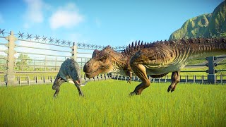 Dangerous Fight Between TARBOSAURUS amp MAJUNGASAURUS Dinisaurs  Jurassic World Evolution 2 [upl. by Aleiram]