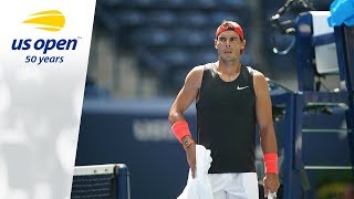 Rafael Nadal Practice on P1 at 2018 US Open [upl. by Aneek984]