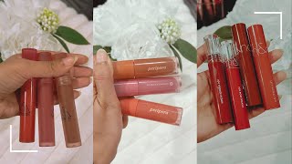 Korean Lip Tint Review Comparison Swatches  PeriPeraRomandEtude House3CEAmuseLaka [upl. by Atilrahc971]