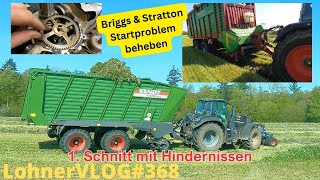 LohnerVLOG368 1 Schnitt mit Fendt Deutz und Strautmann I Briggs amp Stratton dreht nicht reparieren [upl. by Ivad]