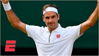 Roger Federer captures his 100th Wimbledon match win  2019 Wimbledon Highlights [upl. by Olenolin453]