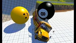 Crushing Cars with Giant Balls  BeamNG Drive [upl. by Xella367]