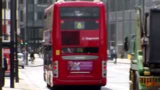 Buses in Shoreditch High Street 01082014 [upl. by Maffei]