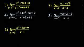 Cálculo 1  Limites  Exercícios Exemplos resolvidos indeterminação 00 parte 1 [upl. by Lindon]