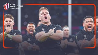 Powerful All Blacks haka in Rugby World Cup semifinal  New Zealand v Argentina [upl. by Nnyl]