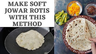 Jowar Roti Recipe  how to make soft jowar roti [upl. by Gustav]