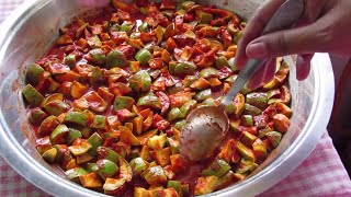 Sun Dried Mango Pickle  How To Sun Dry Raw MangoesDehydrating Mangoes Kerala Recipes  Nisa Homey [upl. by Erma]