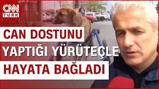 Yürüteç İle Hayata Tutundu Omurgası Kırılan Can Dostuna Elleriyle Yürüteç Yaptı  CNN TÜRK [upl. by Imray]