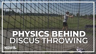 The physics behind discus throwing at the Paris Olympics [upl. by Vitia904]