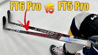 CCM Jetspeed FT6 Pro vs FT5 Pro hockey stick review  Whats the differences amp which stick is best [upl. by Adgam]