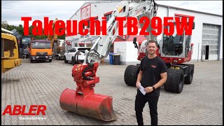 Ein echtes Multifunktionsgerät Takeuchi TB 295W Mobilbagger mit Martin Rototilt Schnellwechsler [upl. by Eitsirc313]