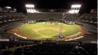 Oakland Coliseum conversion from baseball to football [upl. by Vivie]