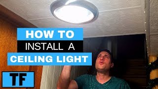 LED Ceiling Light Installation Flush Mount Project Source Fixture From Lowes DIY [upl. by Hui243]