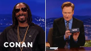 Snoop Dogg Gives Conan A Vaporizer  CONAN on TBS [upl. by Kcinomod]