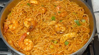 How to cook carrot spaghetti jollof  Get ready to be hooked  Nigerian food [upl. by Aerdua]