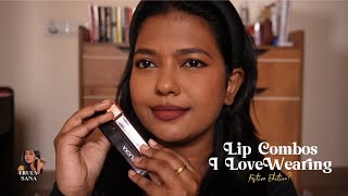 Lip Combos I Use On A Daily Basis  Affordable Lip Combos For Dusky Skin  In Tamil [upl. by Annoek]