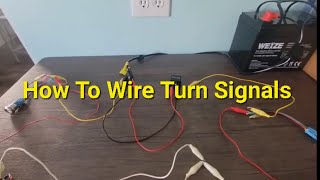 How to wire a turn signal flasher relay directional blinker for a car truck atv motorcycle ect [upl. by Julee]