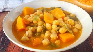 POTAJE de GARBANZOS con Calabaza y Judías Verdes en Olla Rápida [upl. by Reginald]