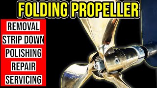 Gori Folding Propeller Service Removal Rebuild amp Fixing Damaged Guide Pin Threads  3 Blade [upl. by Aikimat918]