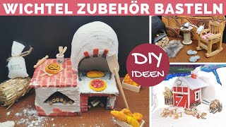 Wichtel Zubehör selber basteln  Wichteltür amp Weihnachtswichtel DIY Ideen  Bastelideen für Kinder [upl. by Hylan]