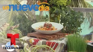 Recetas de cocina Cómo hacer Albóndigas de Berenjena  Un Nuevo Día  Telemundo [upl. by Fania]