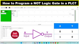 How to Program a NOT Logic Gate in a PLC  Basic Tutorials [upl. by Pompei]