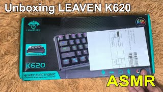 Unboxing 700pesos LEAVEN K620 Mechanical Keyboard Hot Swappable ASMR [upl. by Ojiram]