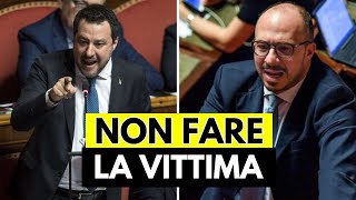 quotFARAONE CONTRO SALVINI IN AULA DIFESA DEI CONFINI INSENSATA E DA IMBECILLIquot [upl. by Silver]