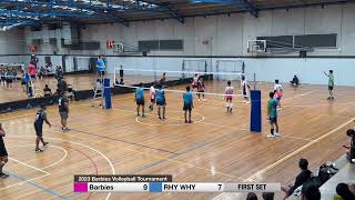 2023 Barbies Volleyball Tournament Men Div 1  Elim Rd  Set 1 Barbies vs RHY WHY [upl. by Bish]