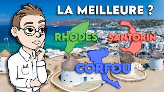 QUELLE EST LA MEILLEURE ÎLE DE GRÈCE  Santorin Crète Corfou [upl. by Silohcin]