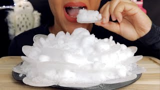 ASMR POWDERY ICE CHIPS AND DIP NACHOS FREEZER FROST TASTE [upl. by Lemra]