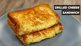 Grilled Cheese  Cafe Style Double Cheeze Sandwich Recipe  CookingShooking [upl. by Yert]